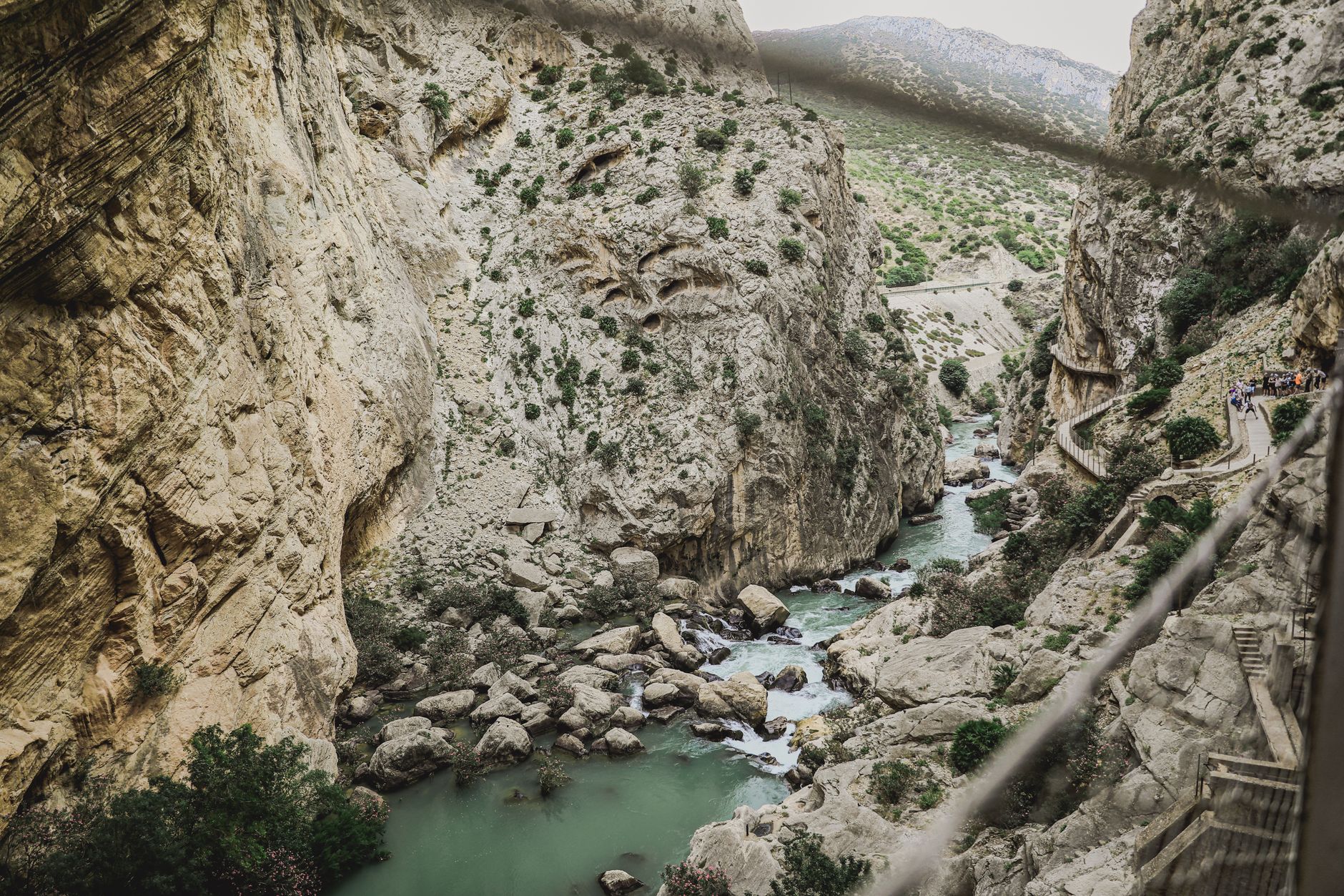 Výhled shora na Caminito del Rey